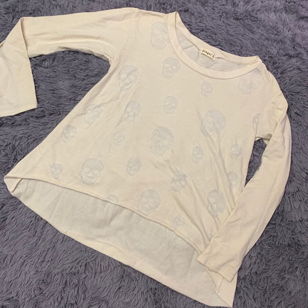 💀Sheer skull long sleeve top💀
